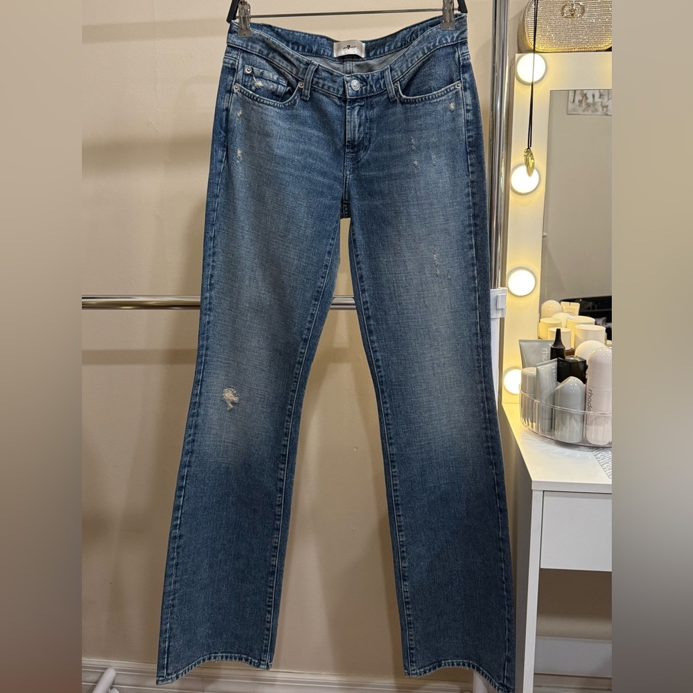Vintage 7 For All Mankind Embellished Designer Jeans – Size 28 (Rare)
